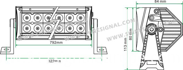 Truck Grille LED Lightings (DB3-60 180W)